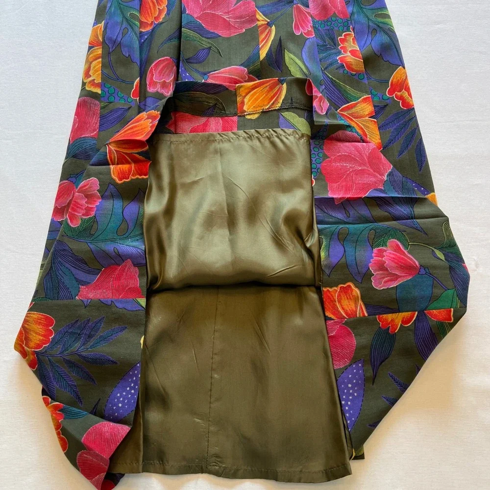 Geiger Collections Vintage Pure New Wool Floral Skirt Set Made in Austria S/M - Picture 11 of 13